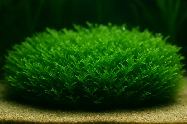 Akvaryum yüzeyinde yüzen Riccia Moss